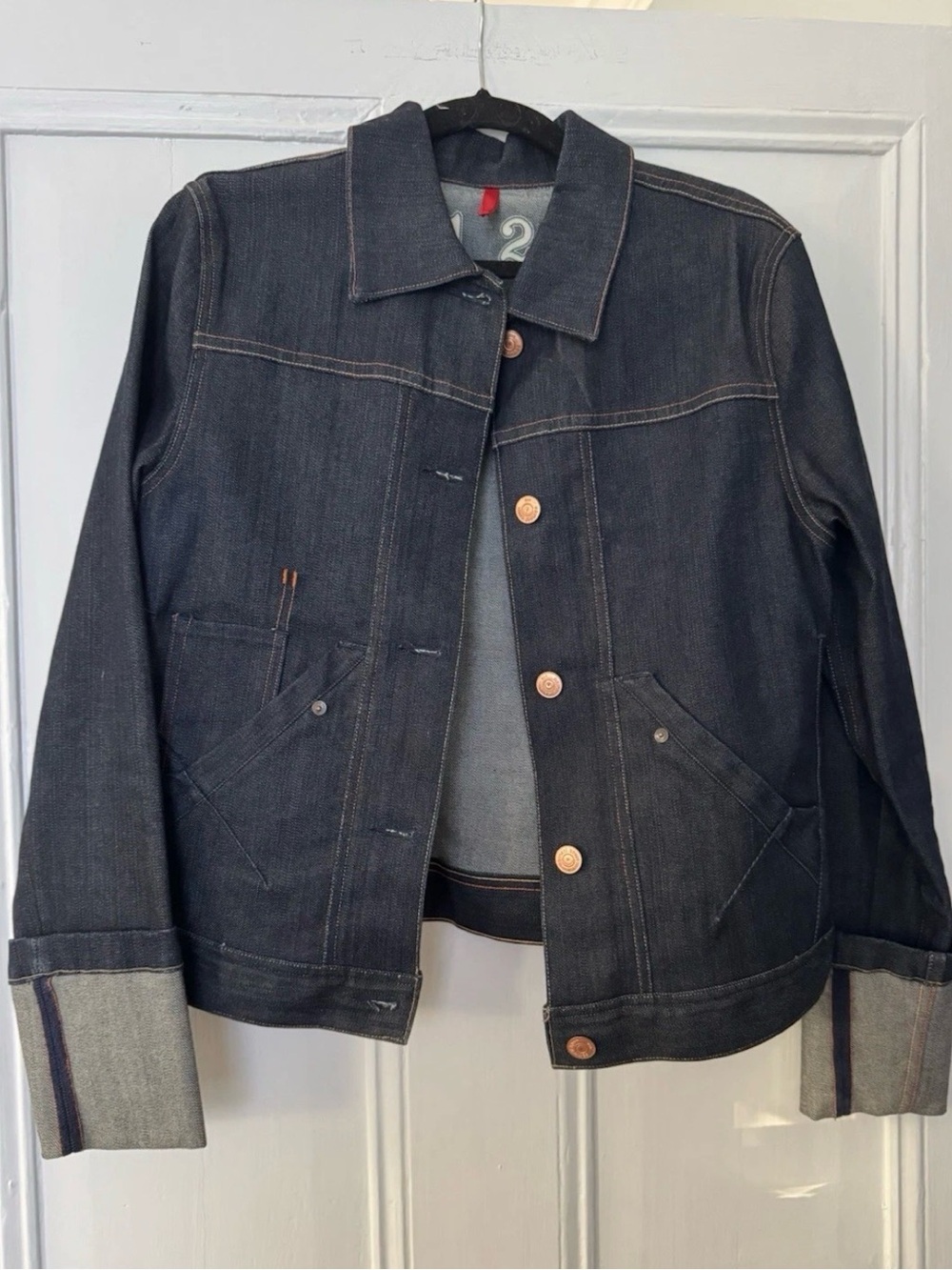 Ernest Sewn Women’s Large Jean Jacket 
EUC $300 Retail
